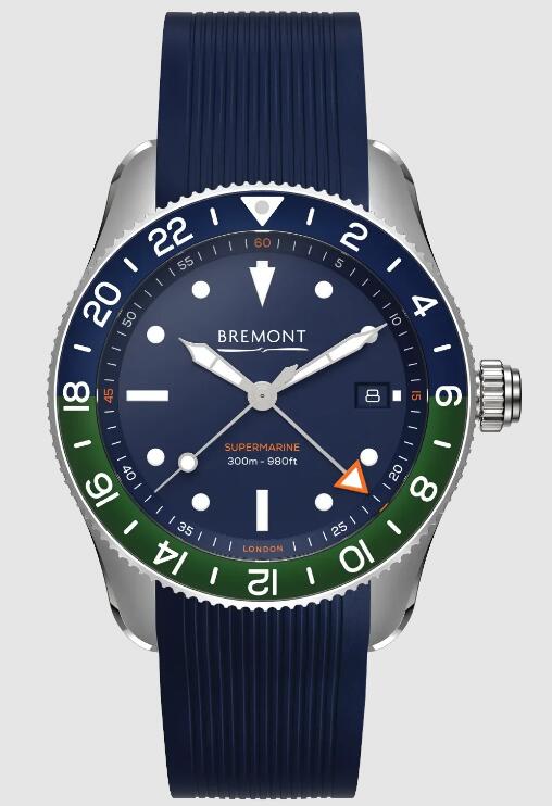 Bremont Supermarine divers S302 Blue Rubber Strap Replica Watch